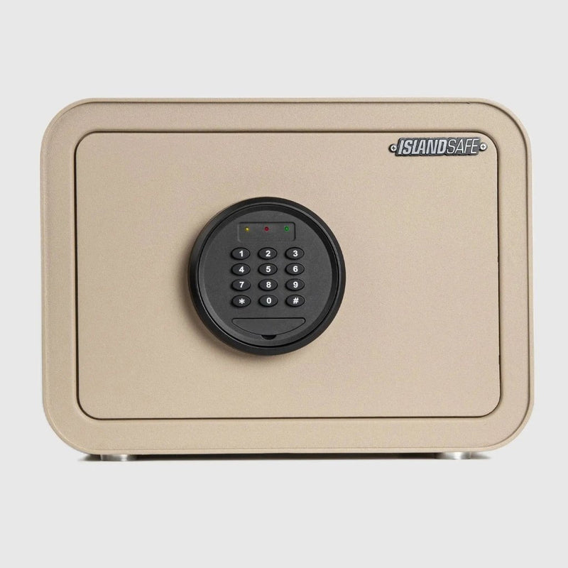 ISLANDSAFE Safe Box Sand Millitari QT25 Compact Safe – Secure, Stylish, and Built to Last