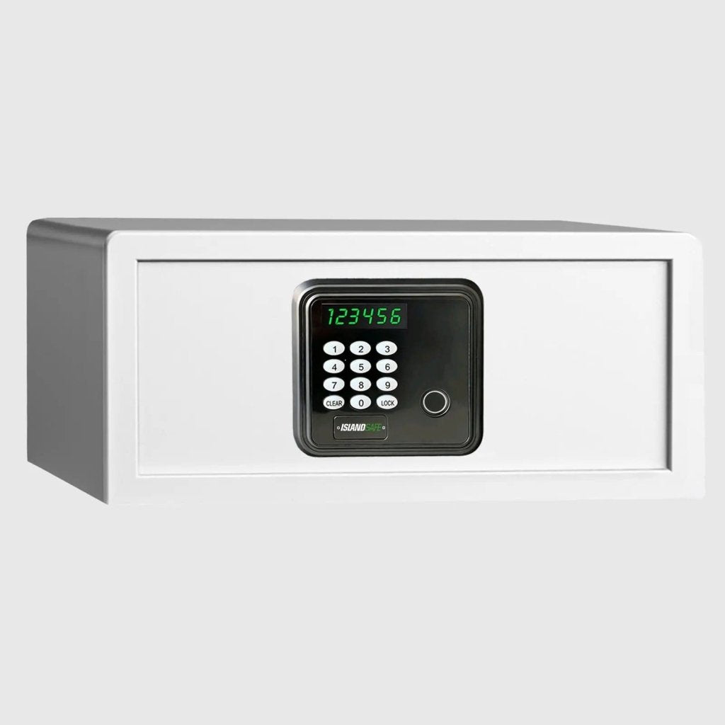 ISLANDSAFE Safe Box White / Fingerprint Hovia —  Hotel and Home Safe