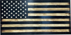 Large American Flag Hidden Gun Storage Cabinet (Black) - Bro Dreams