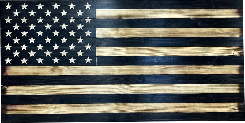 Large American Flag Hidden Gun Storage Cabinet (Black) - Bro Dreams