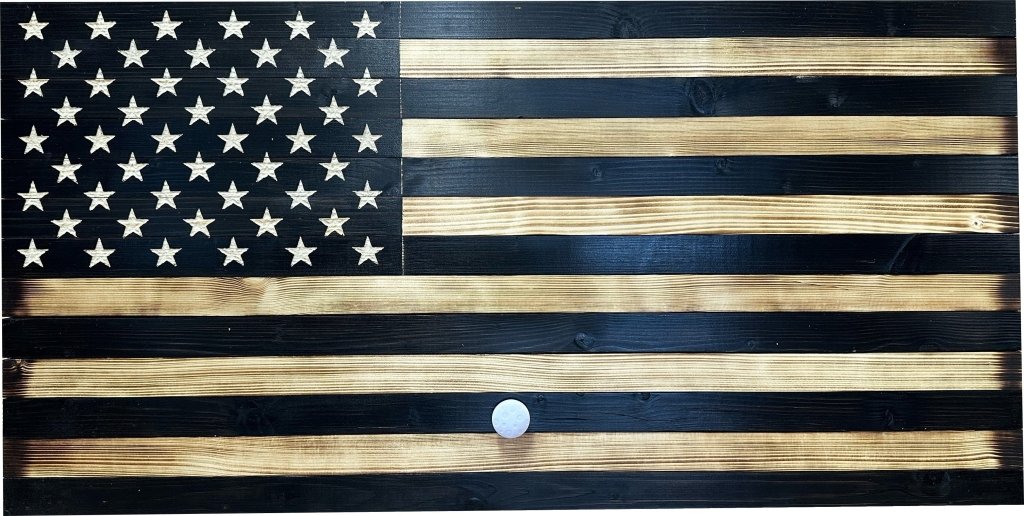 Large American Flag Hidden Gun Storage Cabinet (Black) - Bro Dreams