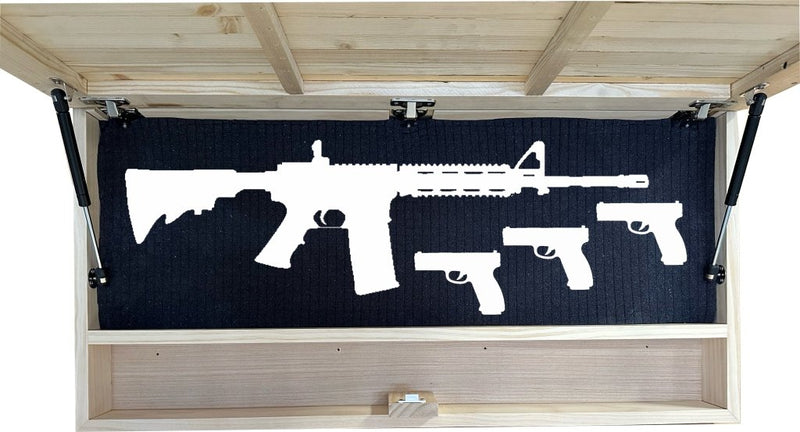 Large American Flag Hidden Gun Storage Cabinet (Black) - Bro Dreams