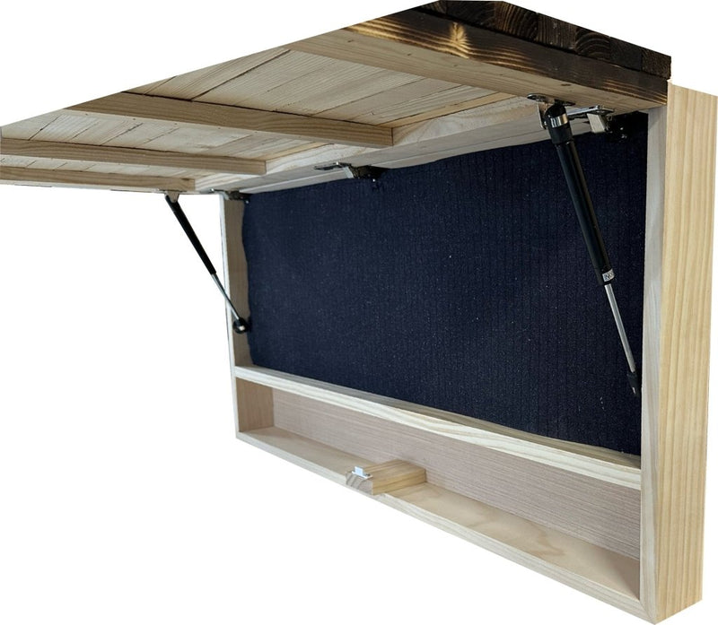 Large American Flag Hidden Gun Storage Cabinet (Red and Blue) - Bro Dreams