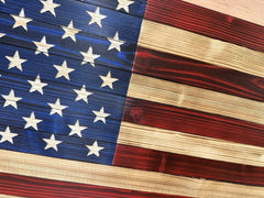 Large American Flag Hidden Gun Storage Cabinet (Red and Blue) - Bro Dreams