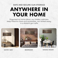 Large Birds in a Tree Gun Concealment Furniture, Concealed Shelf, Hidden Storage for Rifles, Shotguns, & Handguns - Bro Dreams