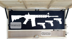 Large Blue Line American Flag Hidden Gun Storage Cabinet (Blue Line) - Bro Dreams