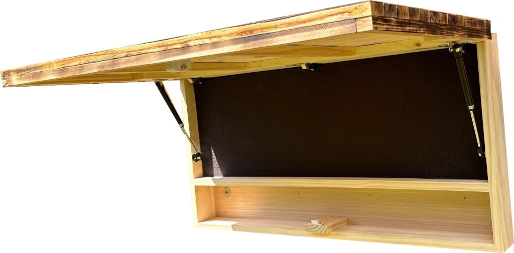 Large Blue Line American Flag Hidden Gun Storage Cabinet (Blue Line) - Bro Dreams