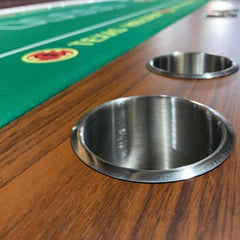 Luxury 96 - Inch Gaming Table With LED Lights, Durable Velvet Surface, And Sturdy Pedestal Base (SAK92853) - Bro Dreams