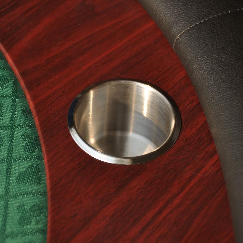 Modern 96 - Inch Wooden Poker Table With U Shape Legs, Drop Box And Chips Tray (SAK83109) - Bro Dreams