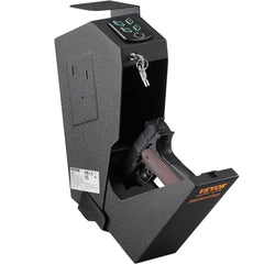 Mounted Gun Safe for Pistols, Biometric Gun Safe with Three Quick Access Ways of Fingerprints, Passwords and Keys, Handgun Safe for 1 Pistol for Home, Bedside, Nightstand, Wall - Bro Dreams