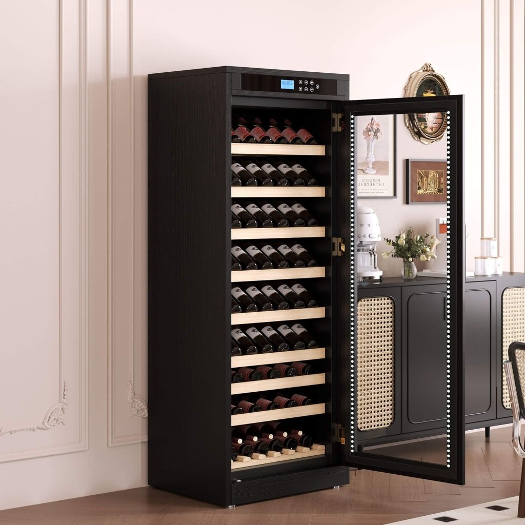 Nuvia Premium Smart Temperature - Controlled Multi - Tier Wine Cabinet For Home And Bar (SAK46361) - Bro Dreams