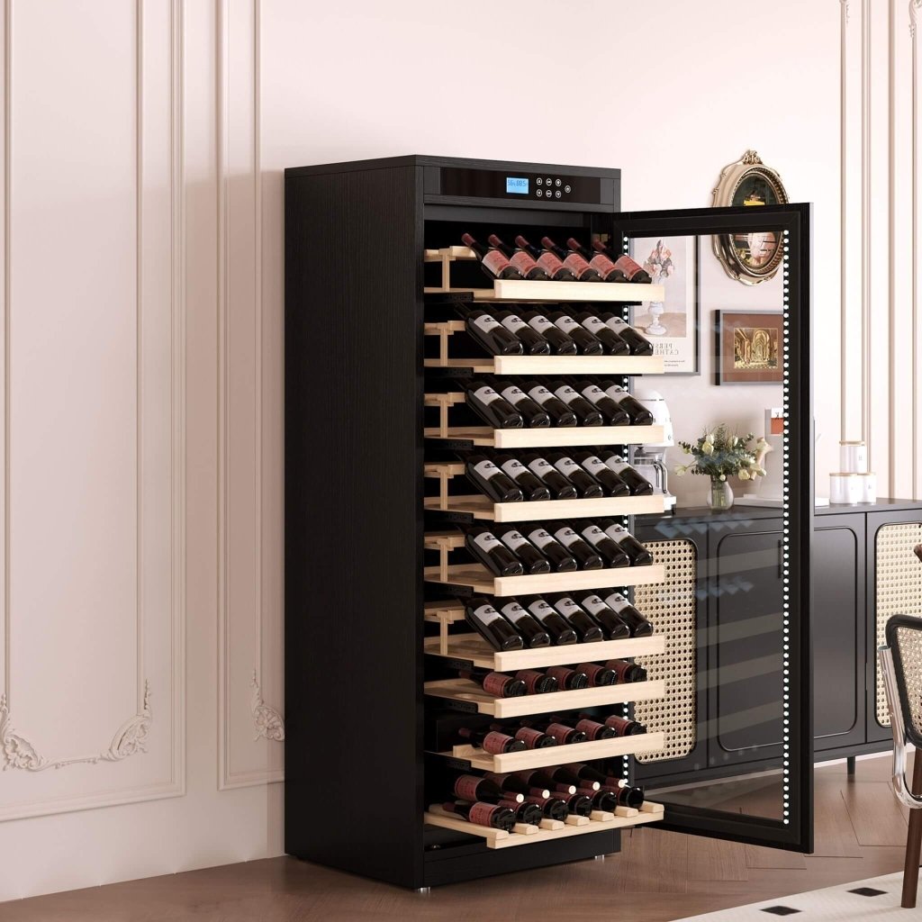 Nuvia Premium Smart Temperature - Controlled Multi - Tier Wine Cabinet For Home And Bar (SAK46361) - Bro Dreams