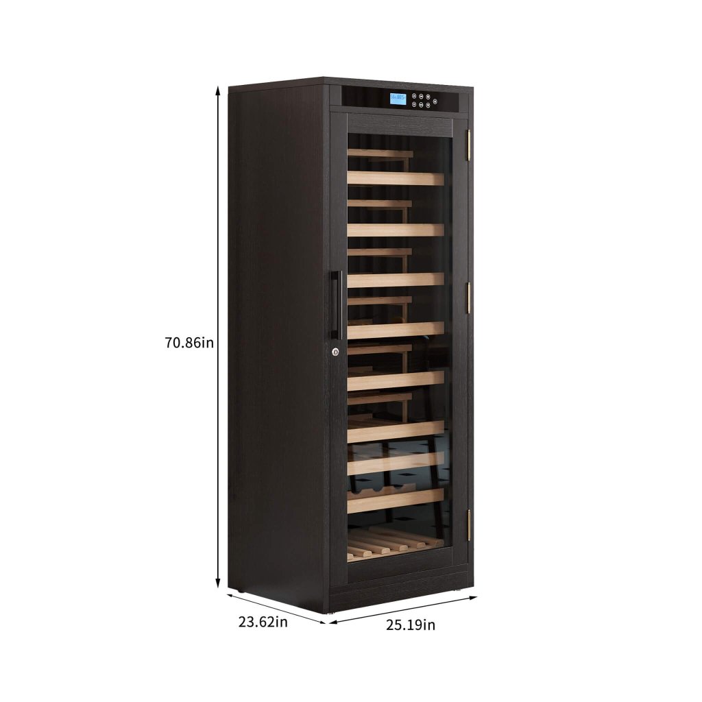 Nuvia Premium Smart Temperature - Controlled Multi - Tier Wine Cabinet For Home And Bar (SAK46361) - Bro Dreams