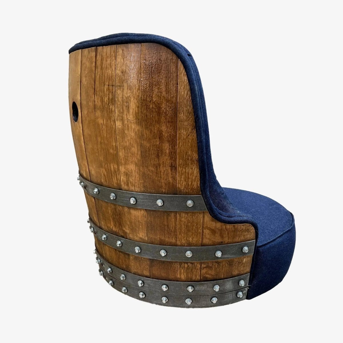 Oak Wood Wine Barrels Luxury Oak Barrel Bar Stool - Adjustable Hydraulic Base - Handcrafted Reclaimed Oak Barrel Chair - Pub & Whiskey Barrel Seating - Rustic Home Decor