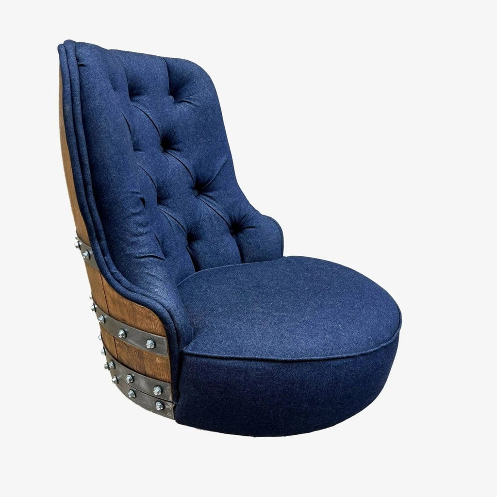 Oak Wood Wine Barrels Luxury Oak Barrel Bar Stool - Adjustable Hydraulic Base - Handcrafted Reclaimed Oak Barrel Chair - Pub & Whiskey Barrel Seating - Rustic Home Decor