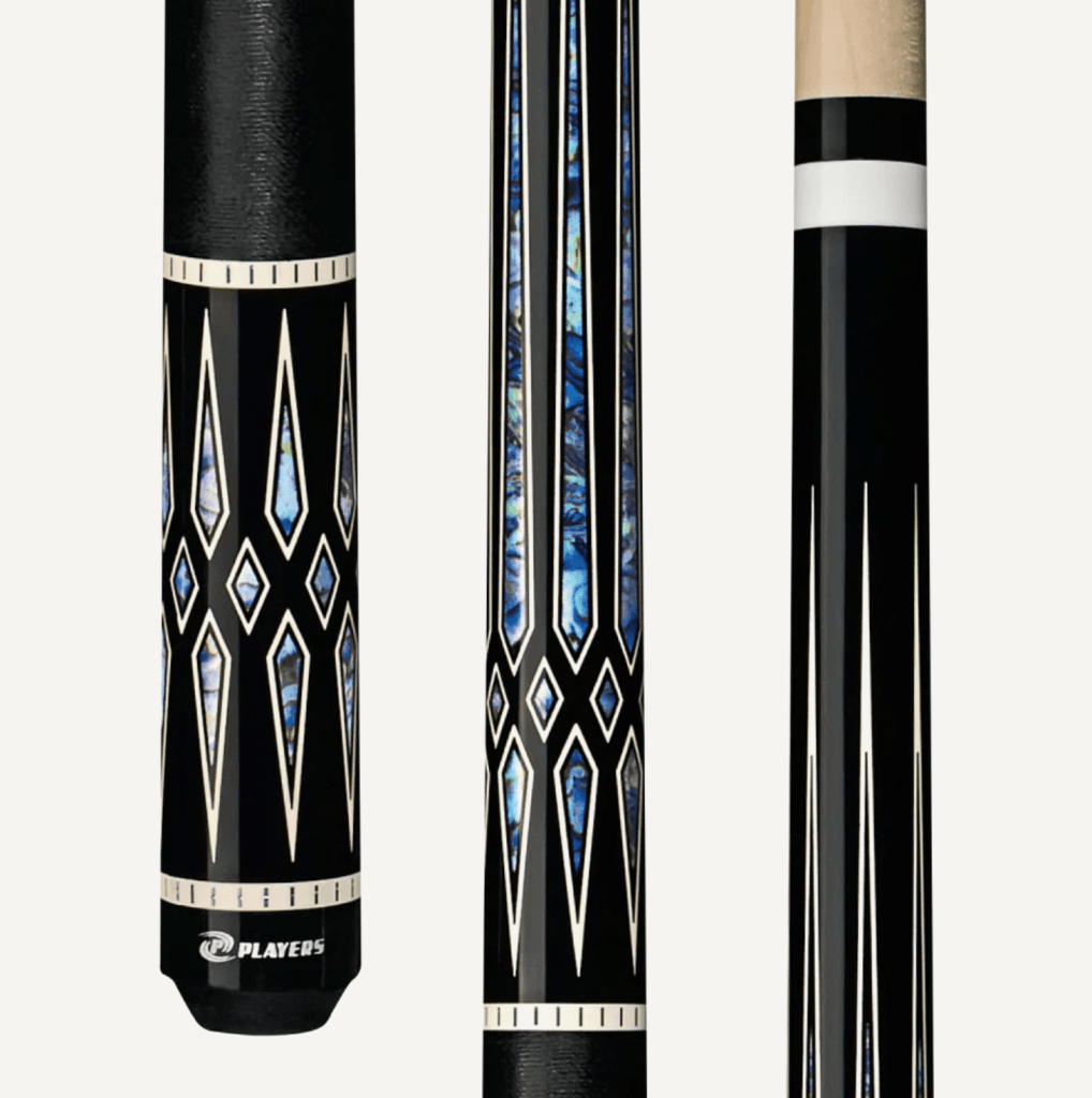 Players Black With Blue Recon Cue With Black Linen Wrap - Bro Dreams
