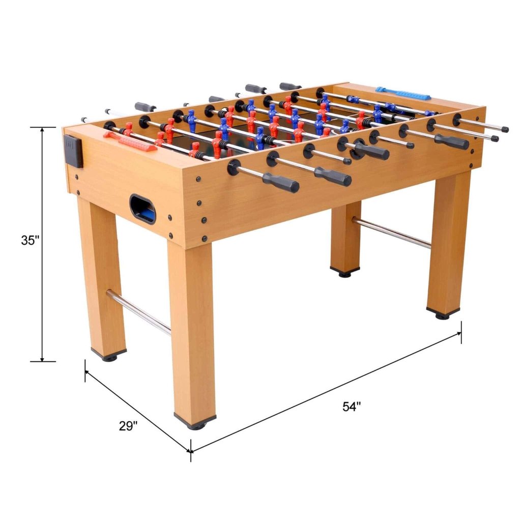 Premium 54 - Inch Professional Wooden Foosball Table With Adjustable Leg Levelers (SAK95481) - Bro Dreams