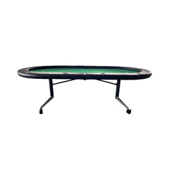 Premium 94 - Inch Foldable 10 - Player Poker Table With Wheels (SAK43087) - Bro Dreams