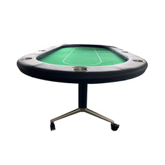 Premium 94 - Inch Foldable 10 - Player Poker Table With Wheels (SAK43087) - Bro Dreams