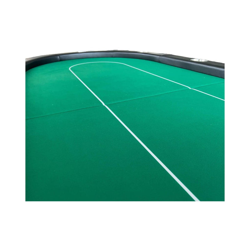 Premium 94 - Inch Foldable 10 - Player Poker Table With Wheels (SAK43087) - Bro Dreams