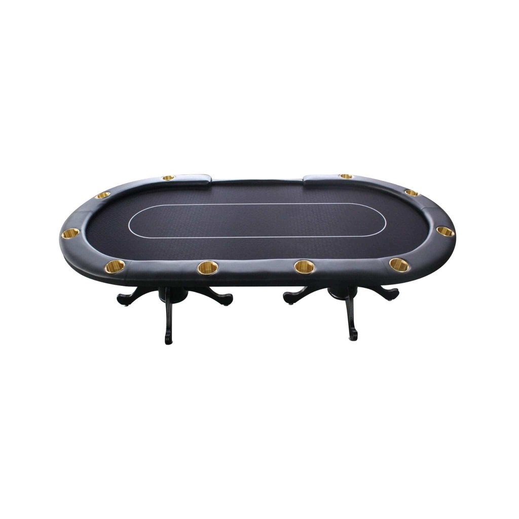 Premium 96 - Inch 10 - Player Oval Poker Table With Cup Holders (SAK51874) - Bro Dreams