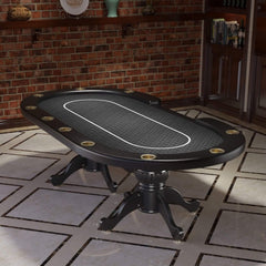 Premium 96 - Inch 10 - Player Oval Poker Table With Cup Holders (SAK51874) - Bro Dreams