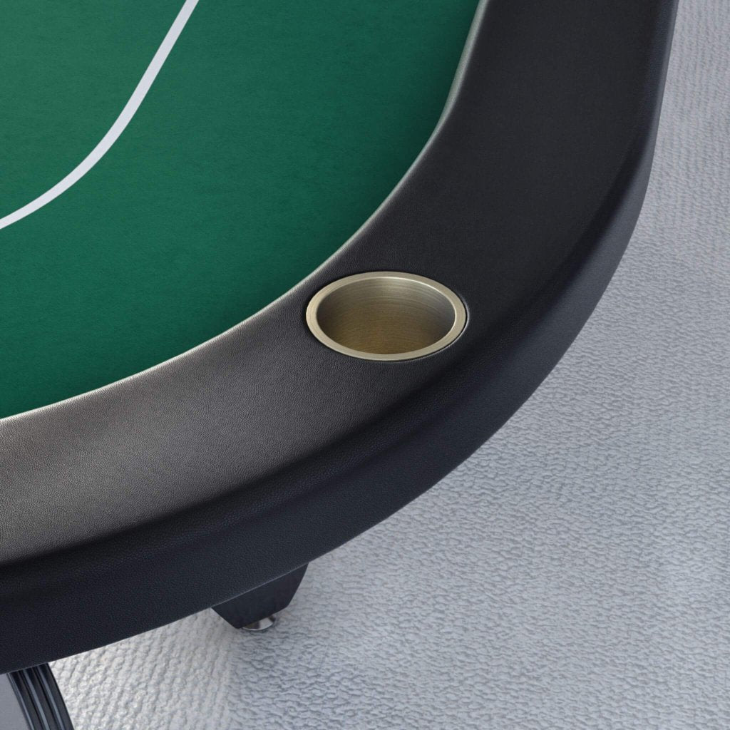 Premium 96 - Inch Aura Oval Poker Table With Cup Holders, Chips Tray And Drop Box (SAK31045) - Bro Dreams