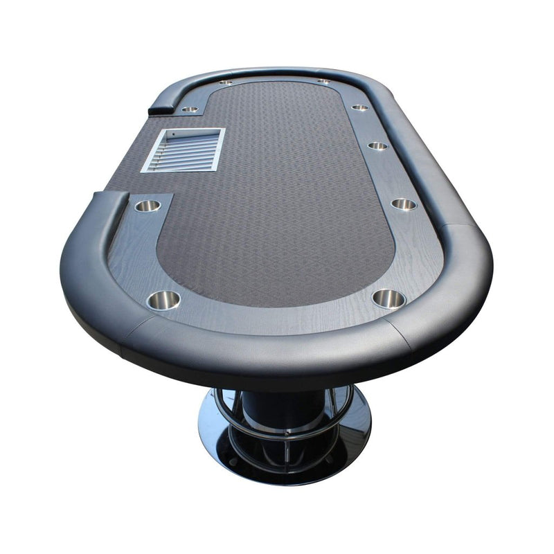 Premium 96 - Inch Oval Poker Table With Racetrack And Chips Tray (SAK66823) - Bro Dreams