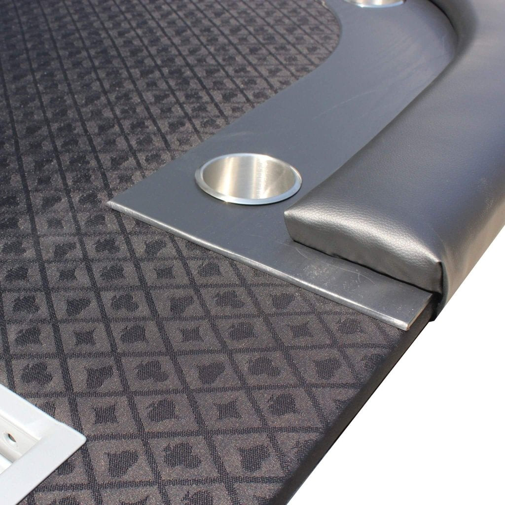 Premium 96 - Inch Oval Poker Table With Racetrack And Chips Tray (SAK66823) - Bro Dreams