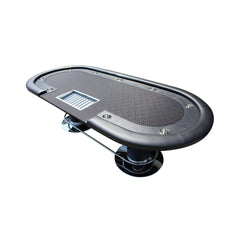 Premium 96 - Inch Oval Poker Table With Racetrack And Chips Tray (SAK66823) - Bro Dreams