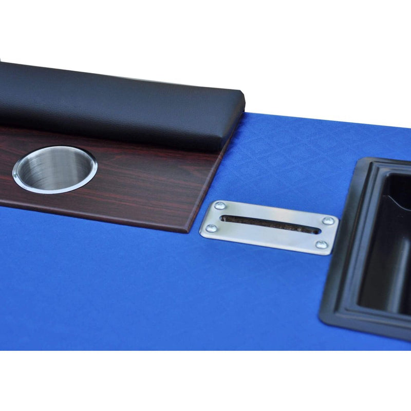 Premium 96 - Inch Poker Table With U Shape Legs, Drox Box, Chips Tray (SAK40152) - Bro Dreams