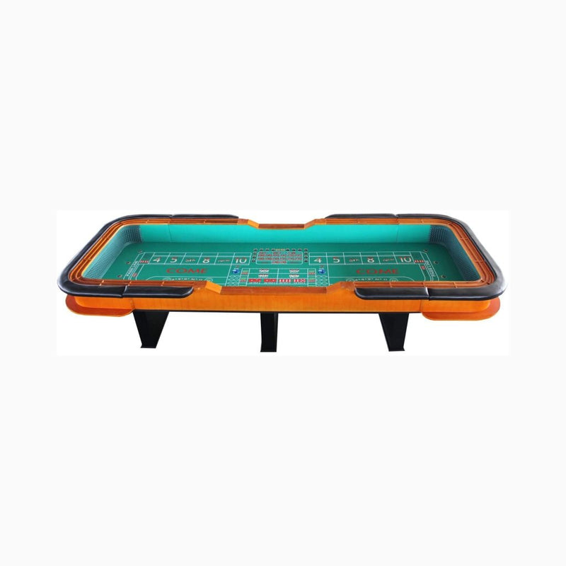 Professional 12FT Craps Table With Full Drink Rail And Padded Rim Cover (SAK76258) - Bro Dreams