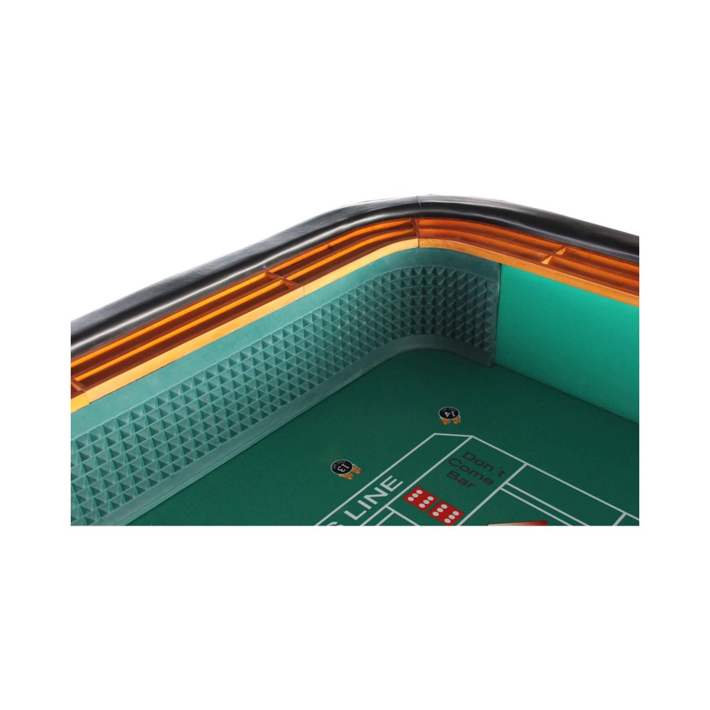 Professional 12FT Craps Table With Full Drink Rail And Padded Rim Cover (SAK76258) - Bro Dreams