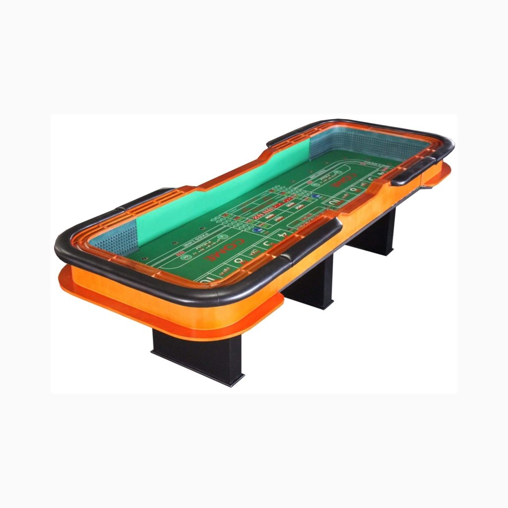 Professional 12FT Craps Table With Full Drink Rail And Padded Rim Cover (SAK76258) - Bro Dreams