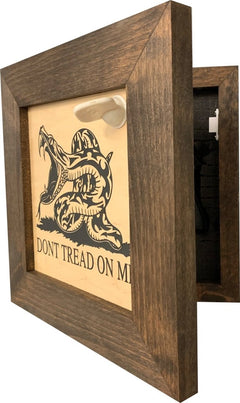 Second Amendment Hidden Gun Safe, 2nd Amendment DONT TREAD ON ME Concealment Shelf - Bro Dreams