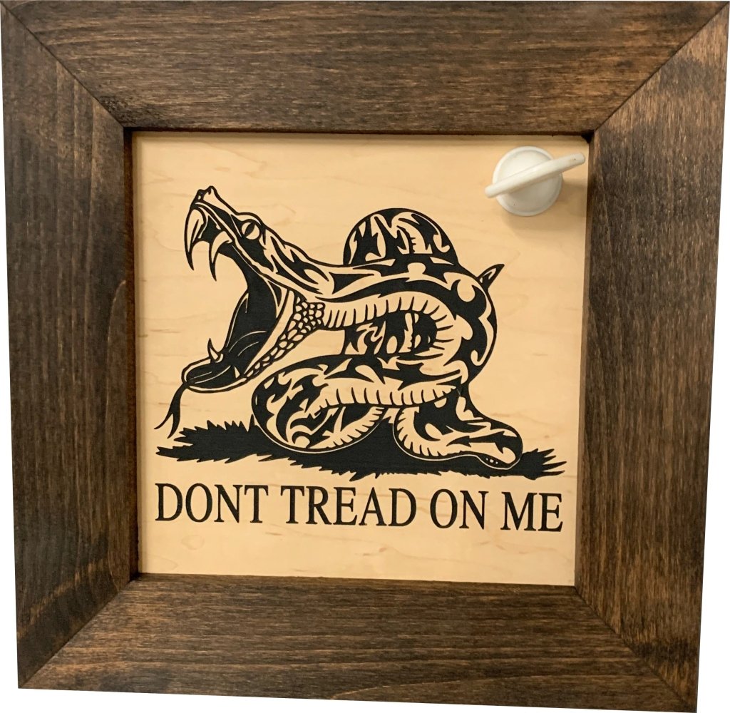 Second Amendment Hidden Gun Safe, 2nd Amendment DONT TREAD ON ME Concealment Shelf - Bro Dreams
