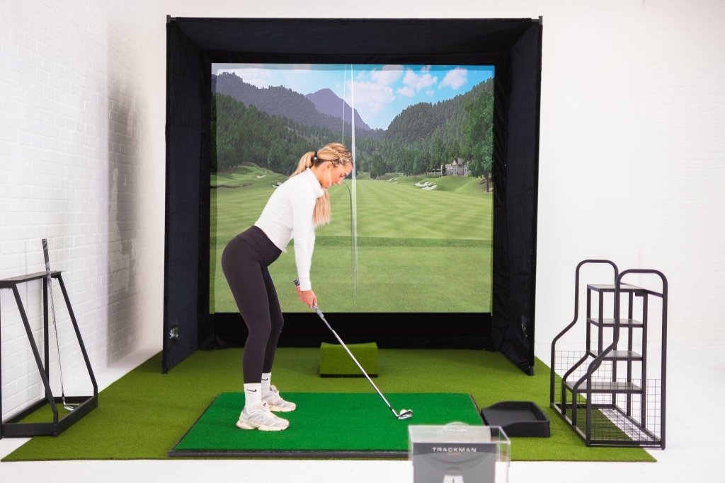 SimBox Golf Simulator Enclosure - 7 sizes, Pro + Impact Screen and Frame INCLUDES FREE SIDE BARRIERS - Bro Dreams