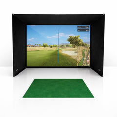 SimBox Golf Simulator Enclosure - 7 sizes, Pro + Impact Screen and Frame INCLUDES FREE SIDE BARRIERS - Bro Dreams