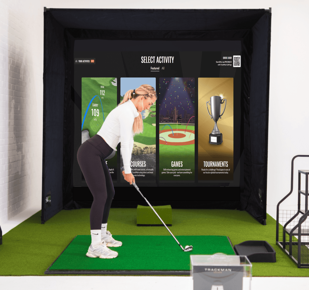 SimBox Golf Simulator Enclosure - 7 sizes, Pro + Impact Screen and Frame INCLUDES FREE SIDE BARRIERS - Bro Dreams